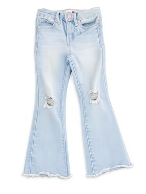 Light Blue Distressed Flare Jeans